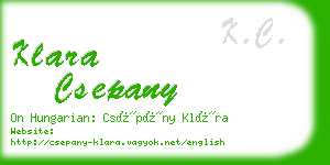 klara csepany business card